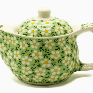 Individual ceramic teapot - green