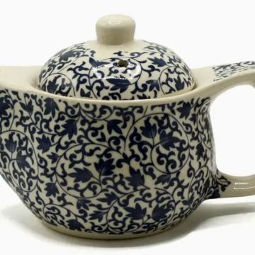 Individual ceramic teapot  - blue